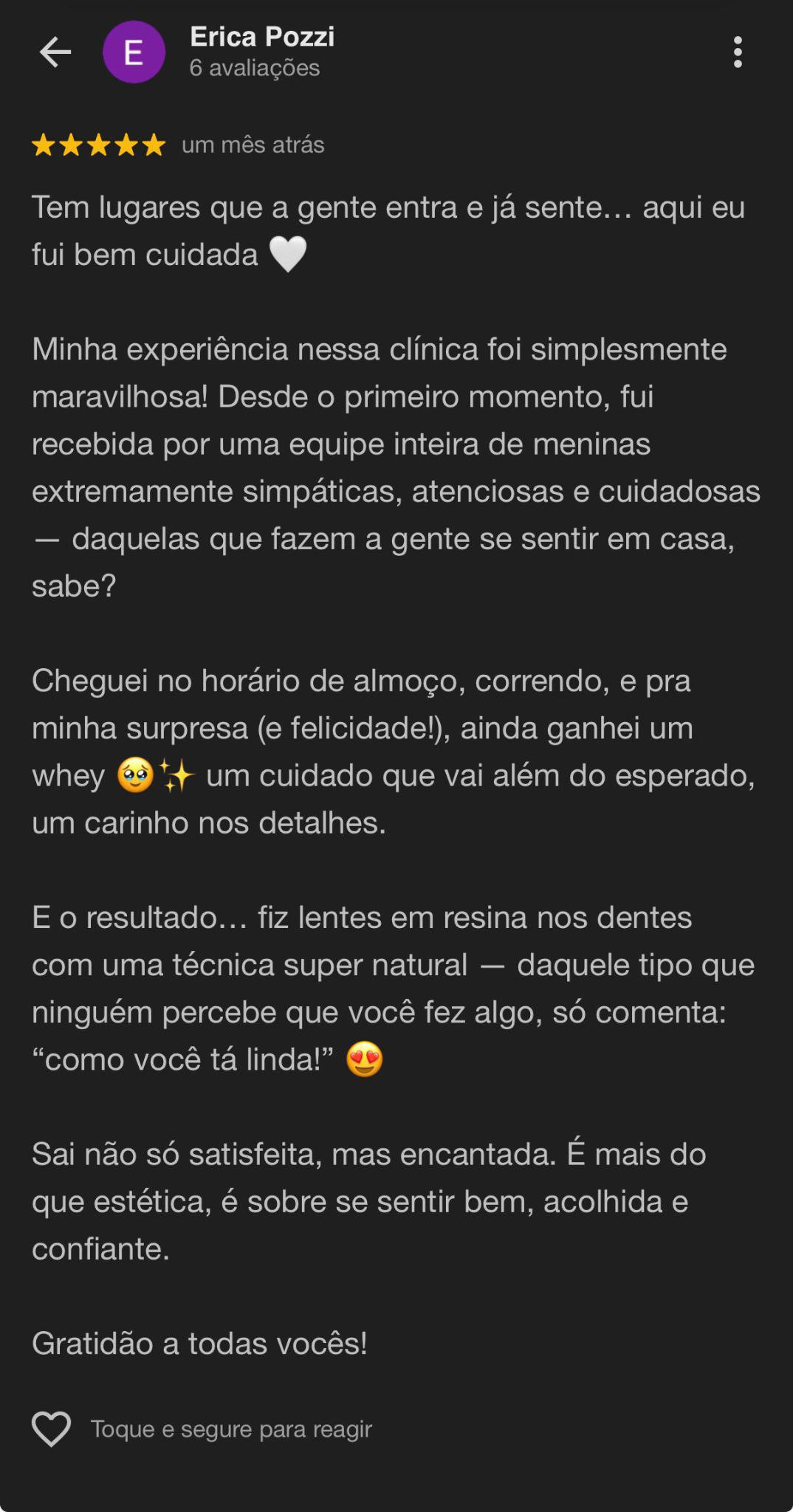 Depoimento Google